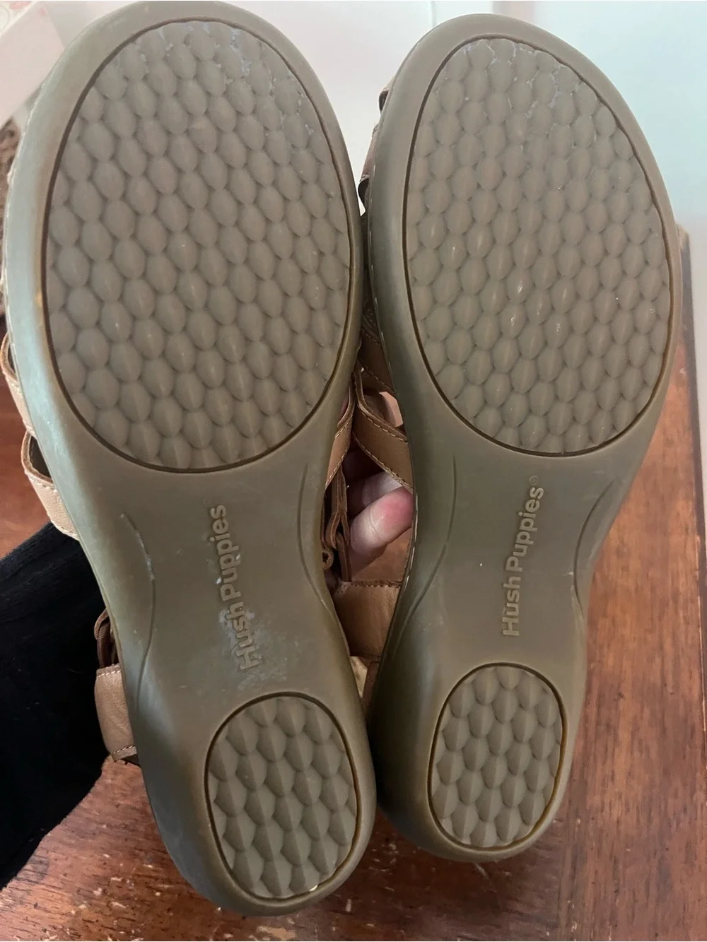 Hush Puppies Woven Slingback Sandals - Tan size 6.5